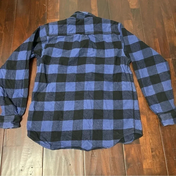 Field and Stream Blue Buffalo Check Plaid Flannel Shirt, Large Tall - Picture 4 of 4